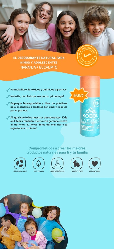 Kit de 3 Desodorantes de Kids & Teens (Naranja) 