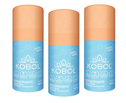 [KT3D3KTN] Kit de 3 Desodorantes de Kids & Teens (Naranja) 